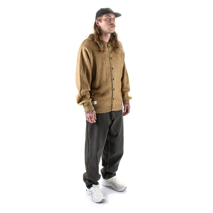 Mohair Button-Up Knitted Shirt