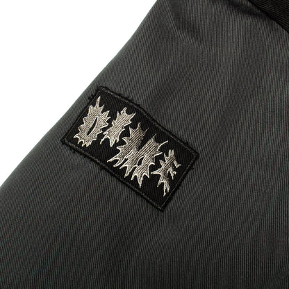 Panel Denim Hooded Bomber