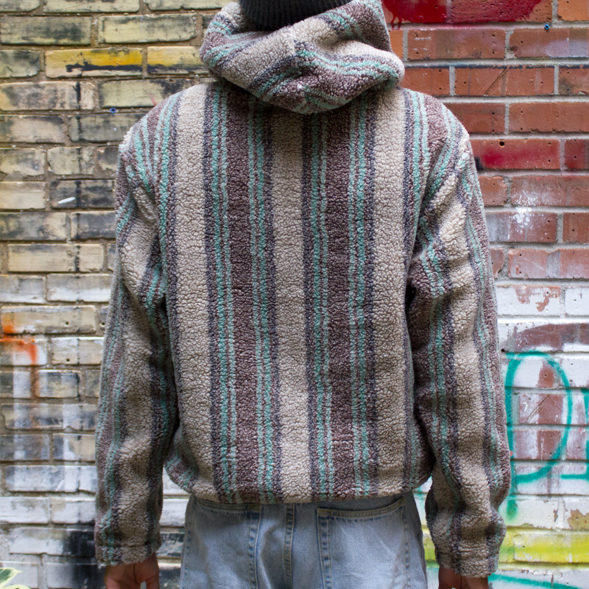 Stripe Sherpa Hoodie