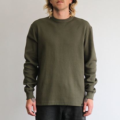 Waffle Knit Thermal Crewneck