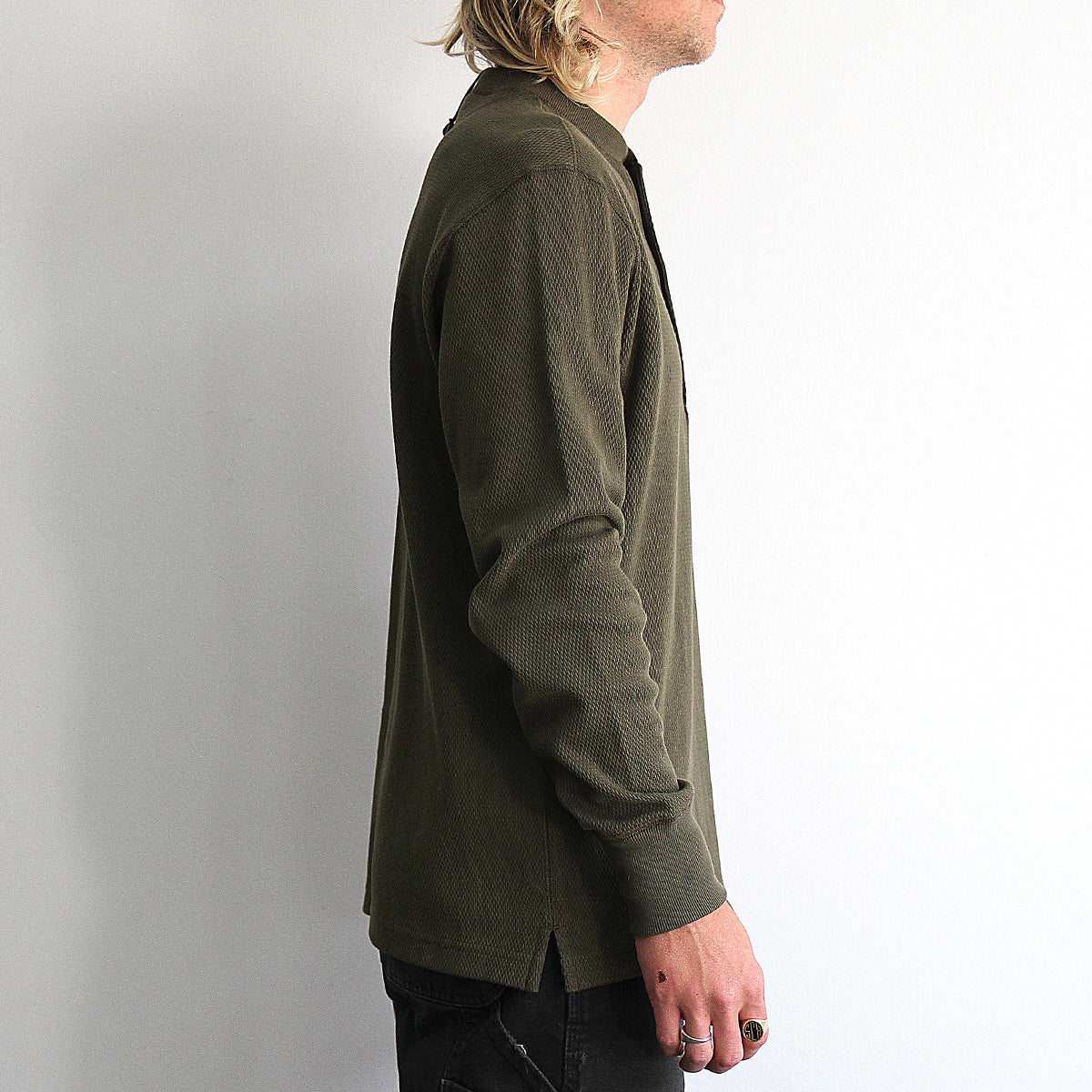 Waffle Knit Henley