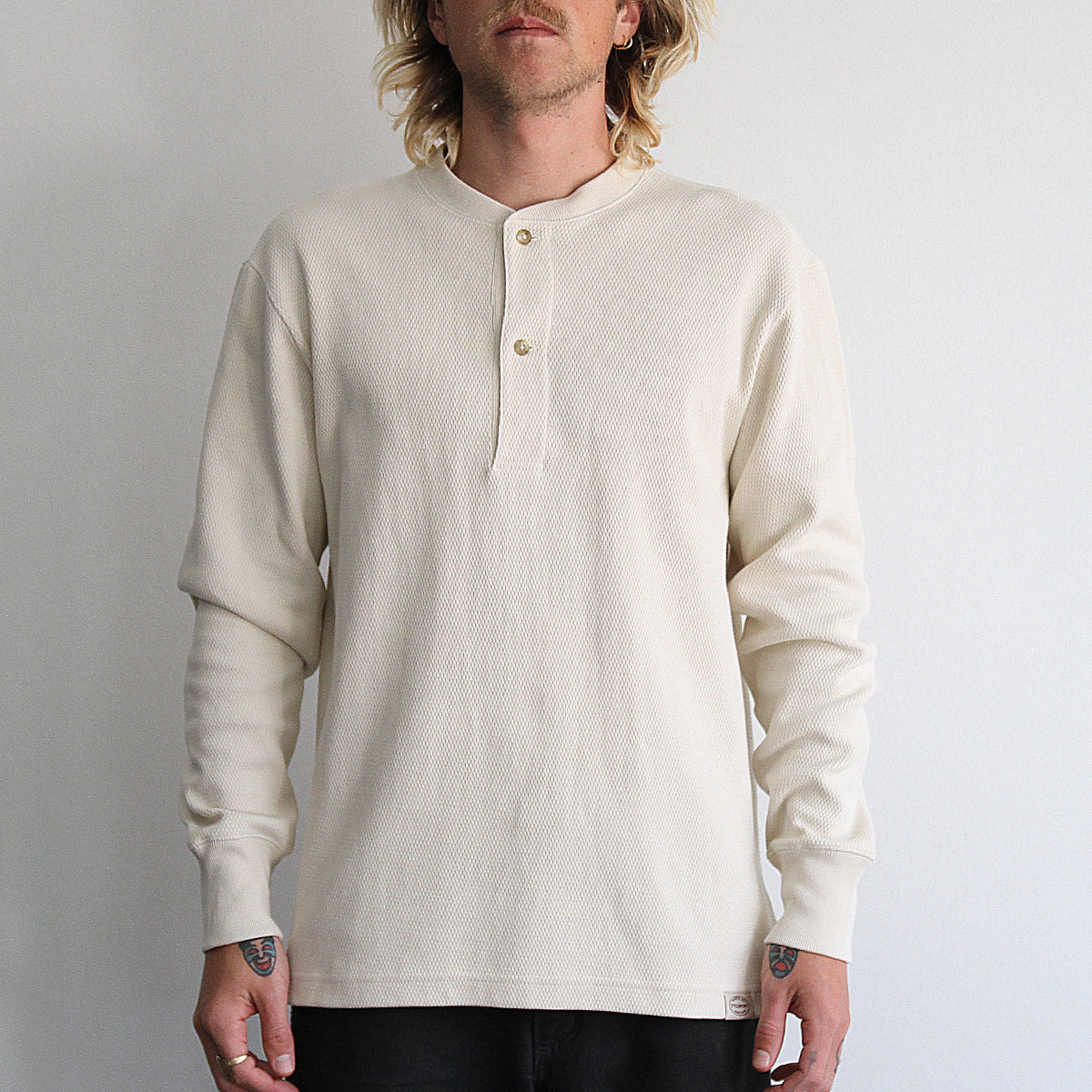 Waffle Knit Henley