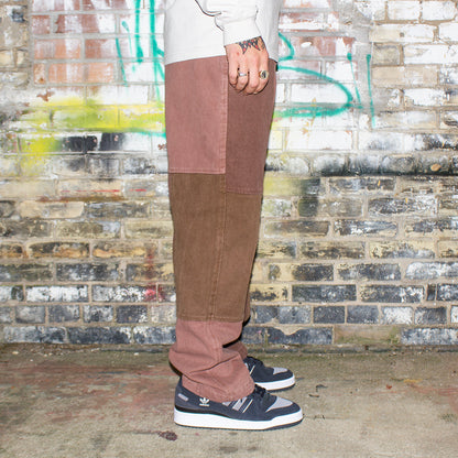 Washed Canvas Patchwork Pants