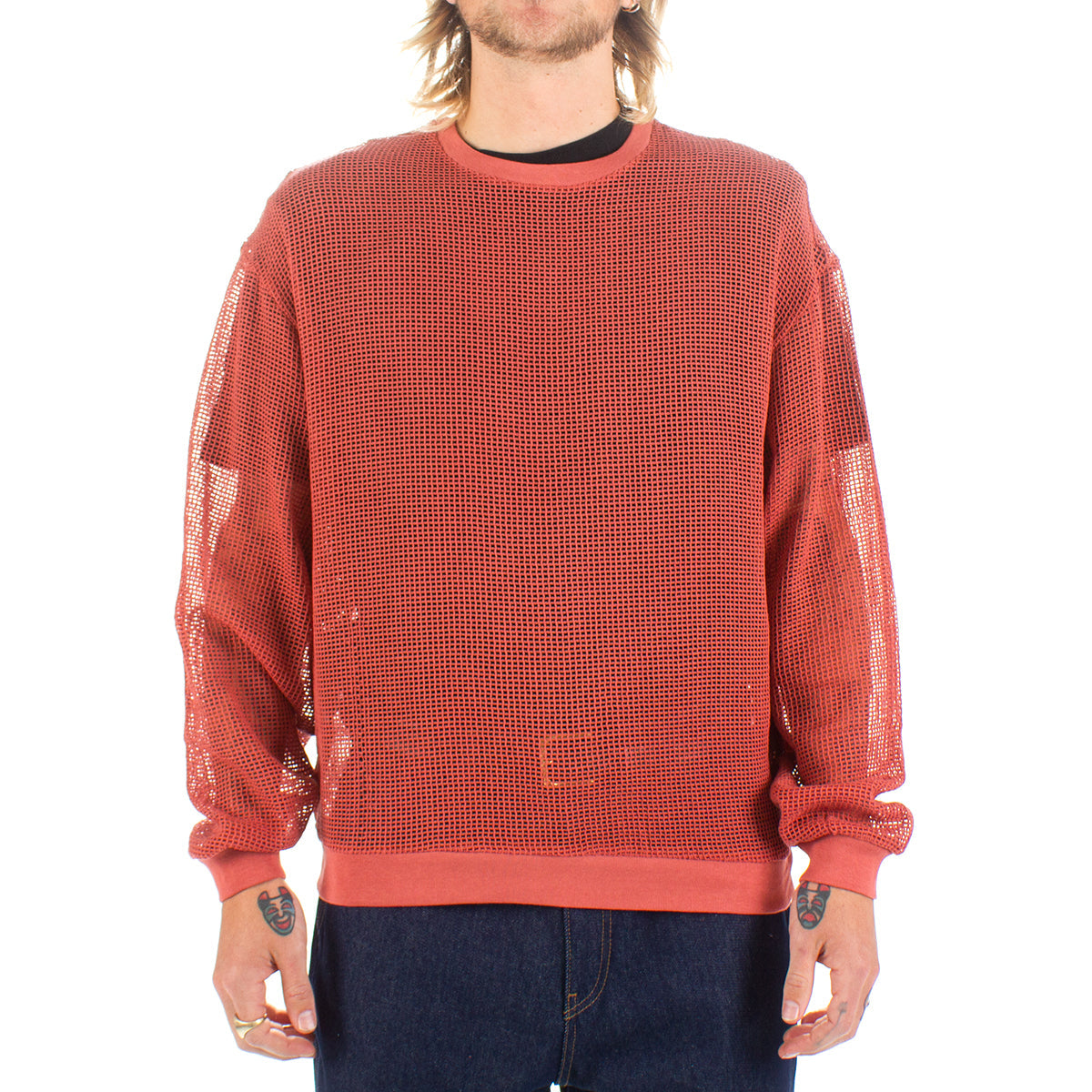 Cotton Mesh L/S Crew