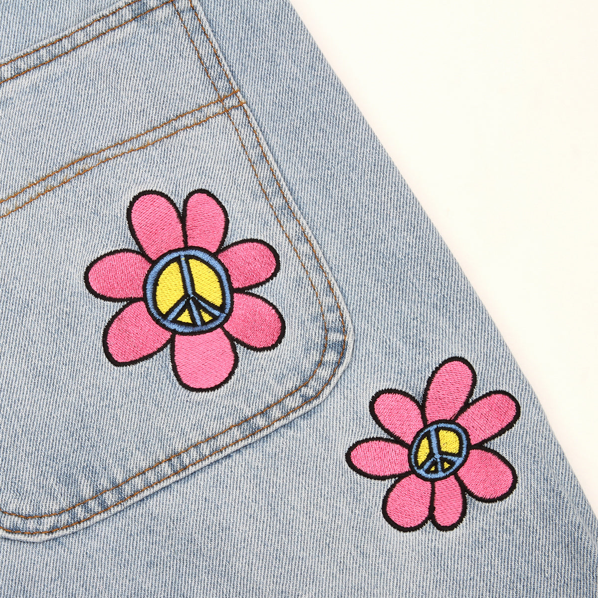 Flower Denim Jeans