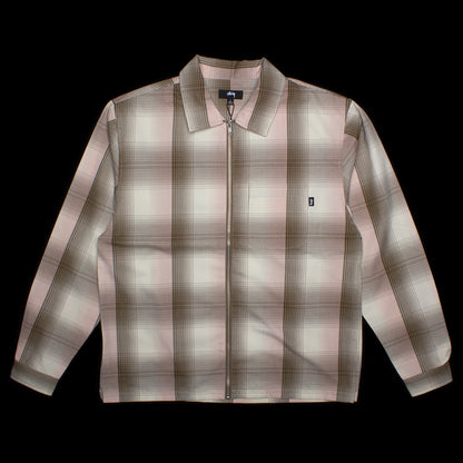 Shadow Plaid Zip Shirt