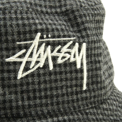 Wool Check Big Stock Bucket Hat
