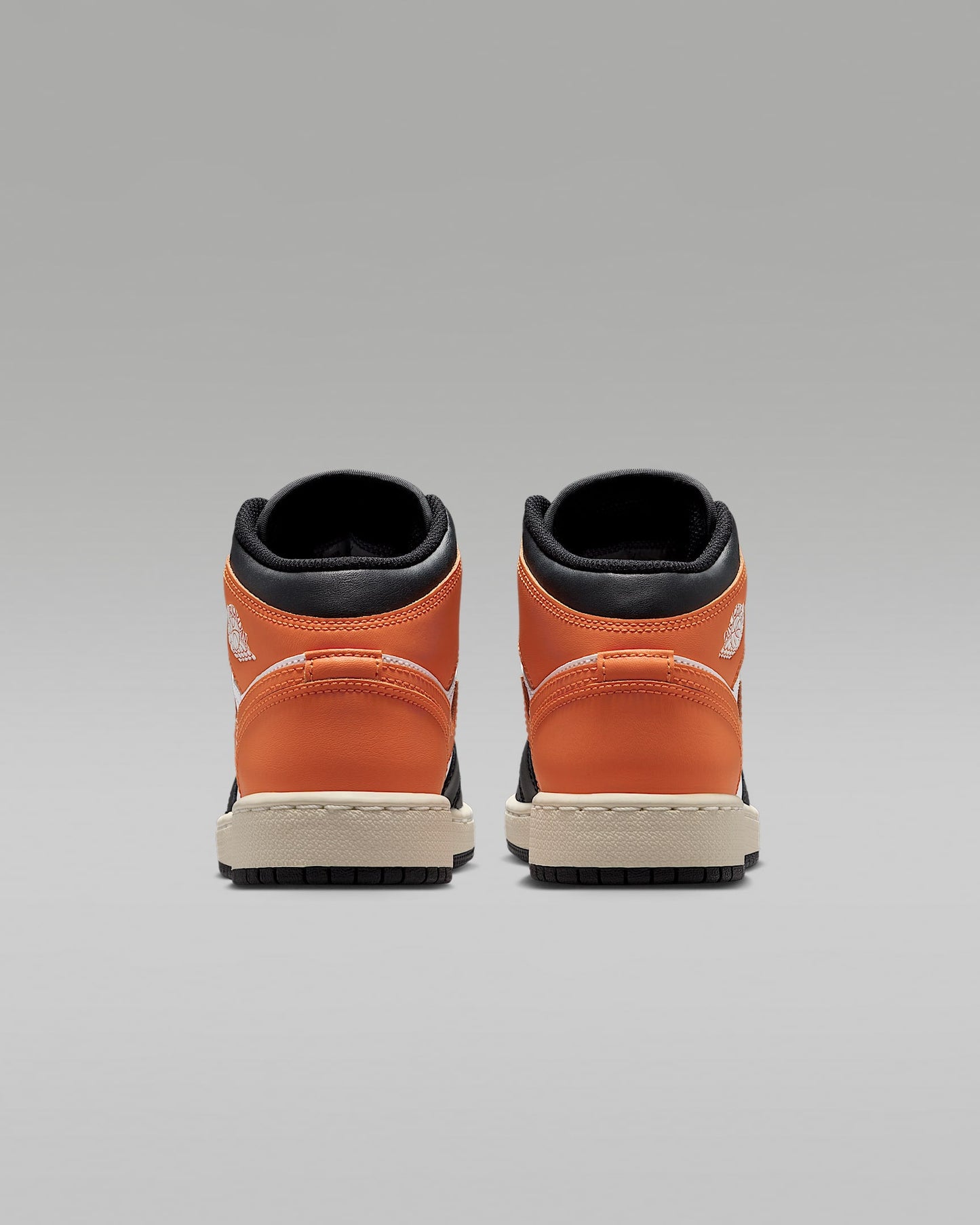 Nike Kids' Air Jordan 1 Mid Shoes - Starfish / White / Sail / Black