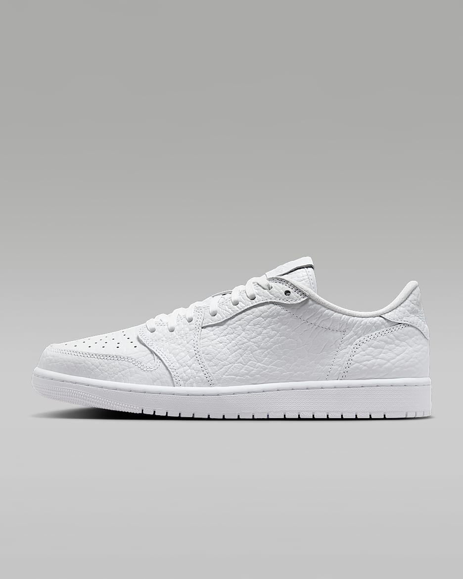 Nike Men's Air Jordan 1 Retro Low Shoes - All White