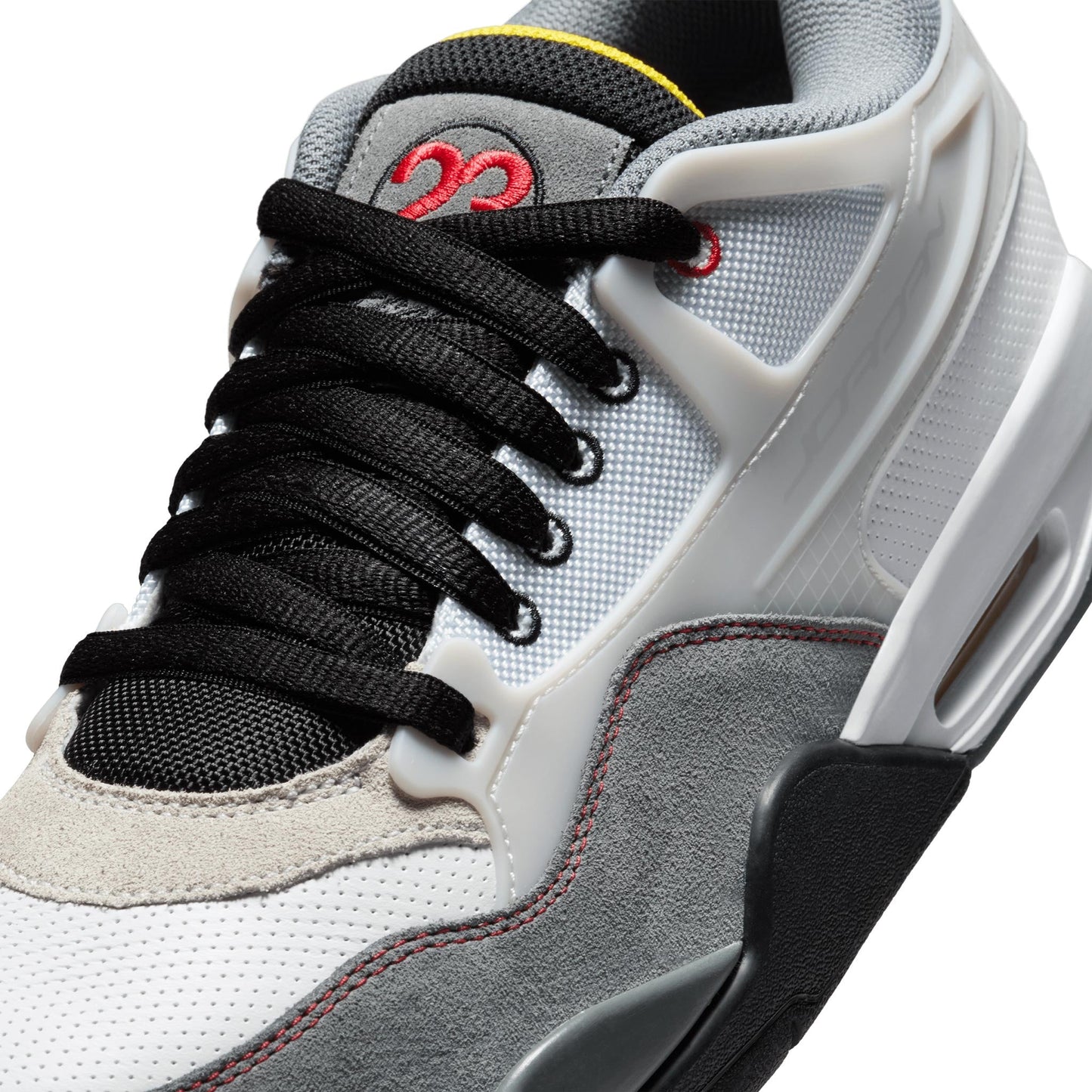 Nike Men's Air Jordan 4 Rm Premium Shoes - White / Black / Smoke Grey / Fire Red