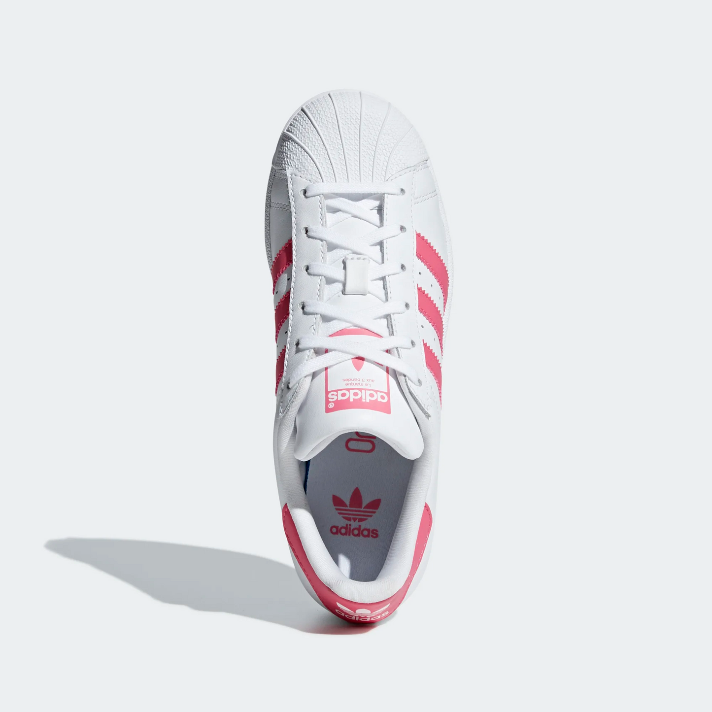 Adidas Kids' Superstar Shoes - Cloud White / Real Pink