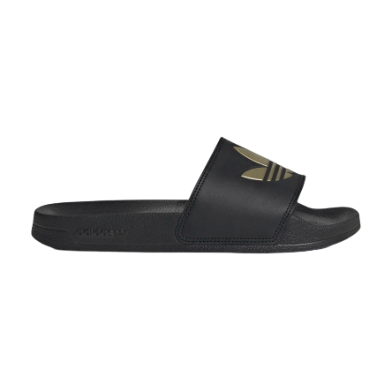 Adidas Women's Adilette Lite Slides - Core Black / Matte Gold