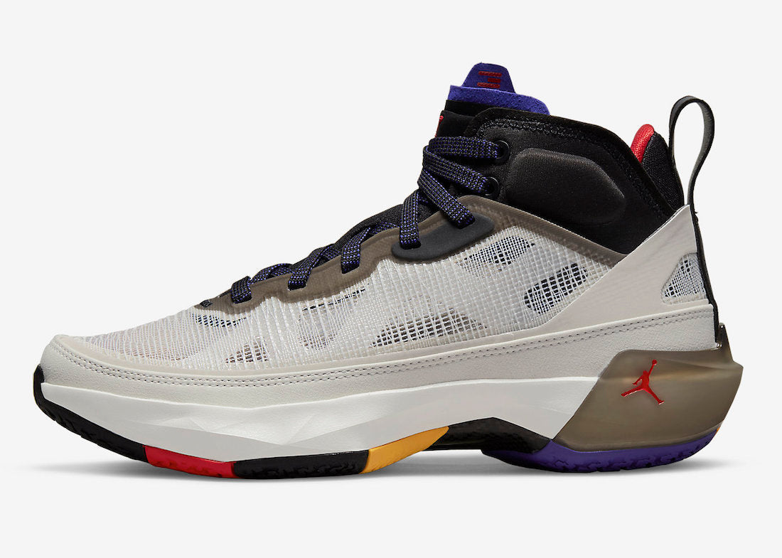 Nike Men's Air Jordan 37 Shoes - Light Bone / Fire Red / Dark Concord