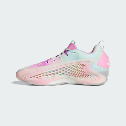 Adidas Men's Anthony Edwards 1 Low Shoes - Cloud White / Acid Orange / Bliss Pink