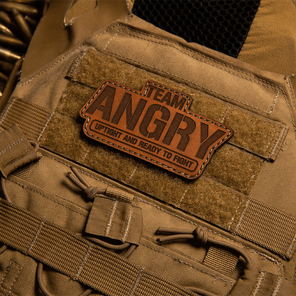 Bald Bros Limited Edition Team Angry Leather Patch