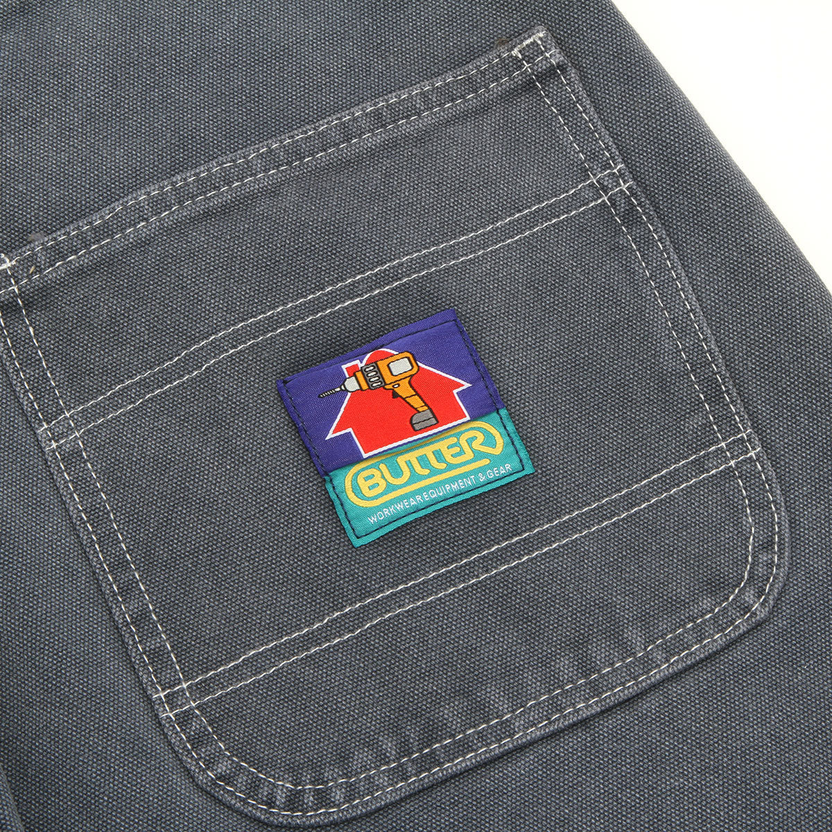 Washed Canvas Double Knee Pants