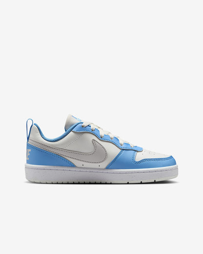Nike Kids' Court Borough Low Recraft Shoes - Summit White / Cobalt Pulse / White / Vast Grey