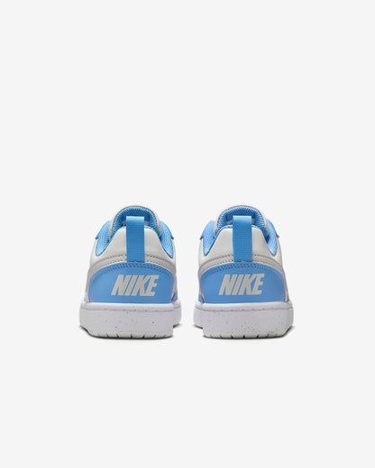 Nike Kids' Court Borough Low Recraft Shoes - Summit White / Cobalt Pulse / White / Vast Grey
