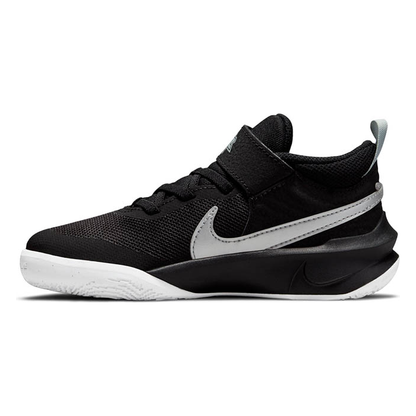 Nike Kids' Team Hustle D 10 Shoes - Black / Metallic Silver / Volt / White