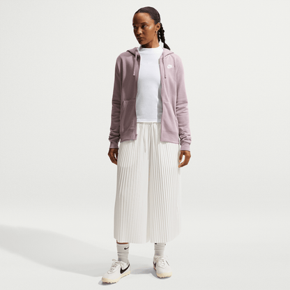 Nike Women's Sportswear Club Fleece Full-Zip Hoodie Apparel - Rose