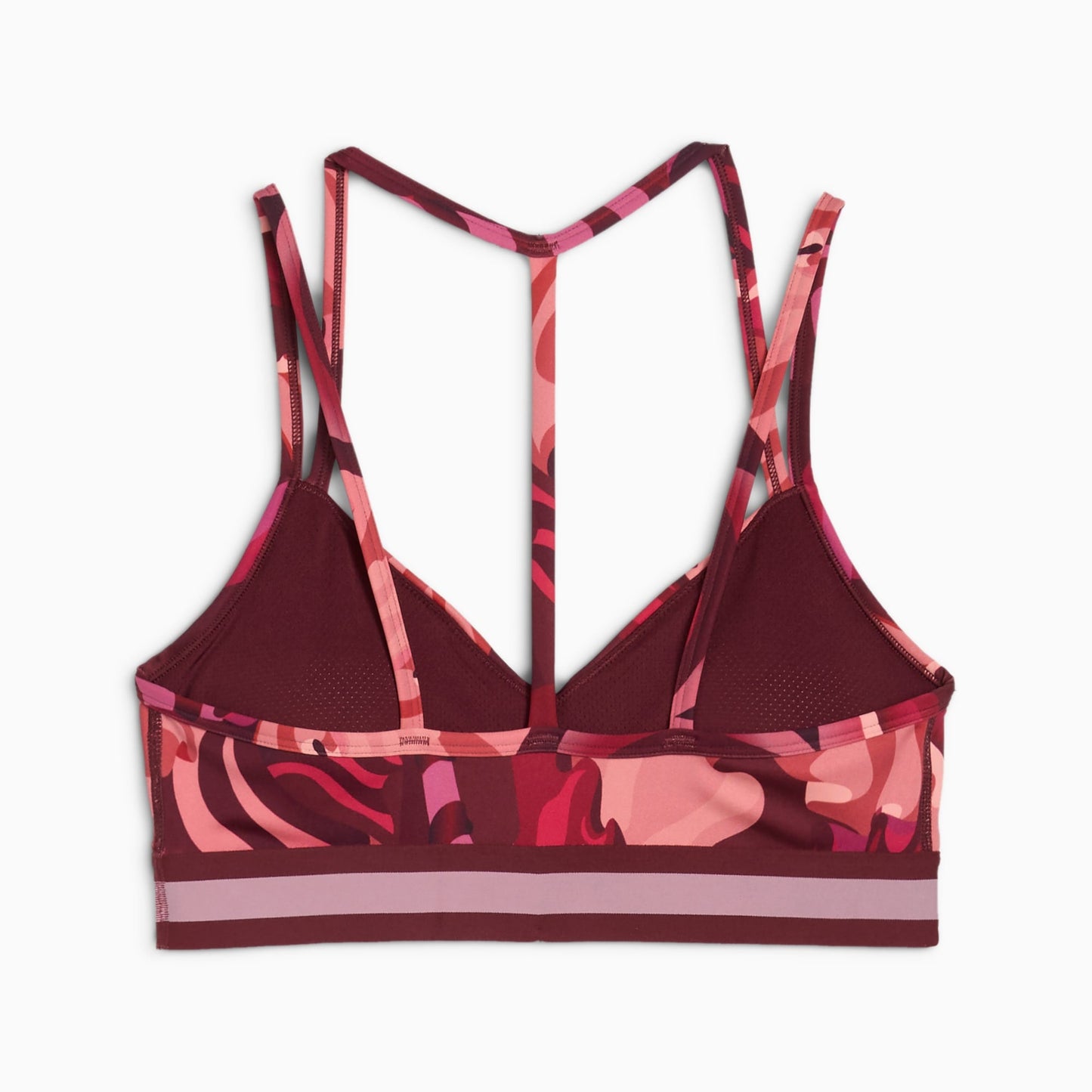 Puma Women's Floral Ribbon Strappy Bra - Ruby