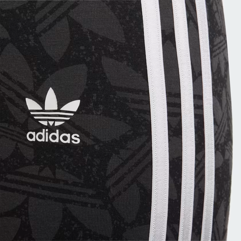 Adidas Kids' High Waisted Cycling Shorts - Carbon / Black / White