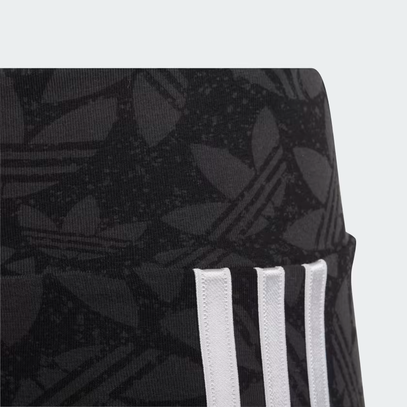 Adidas Kids' High Waisted Cycling Shorts - Carbon / Black / White