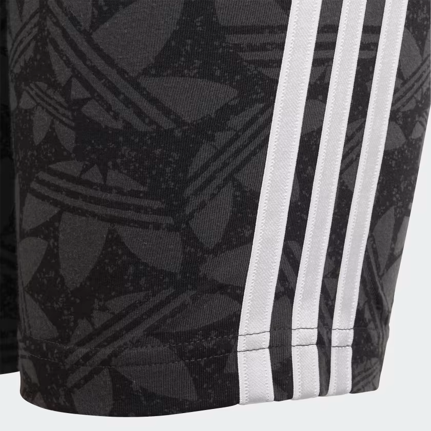 Adidas Kids' High Waisted Cycling Shorts - Carbon / Black / White