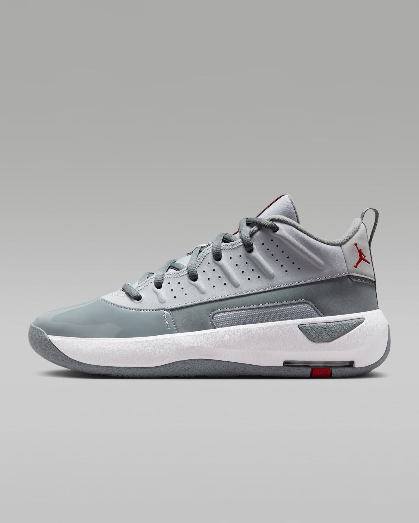 Nike Men's Jordan Max Aura 7 Shoes - Wolf Grey / Cool Grey / White / Varsity Red