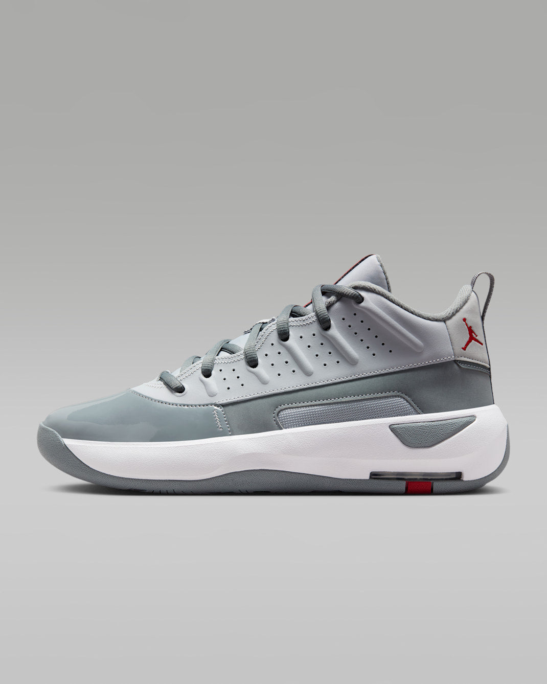 Nike Men's Jordan Max Aura 7 Shoes - Wolf Grey / Cool Grey / White / Varsity Red