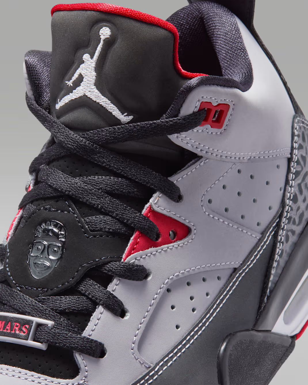Nike Kids' Son Of Mars Low Shoes - Cement Grey / Black / Fire Red / White