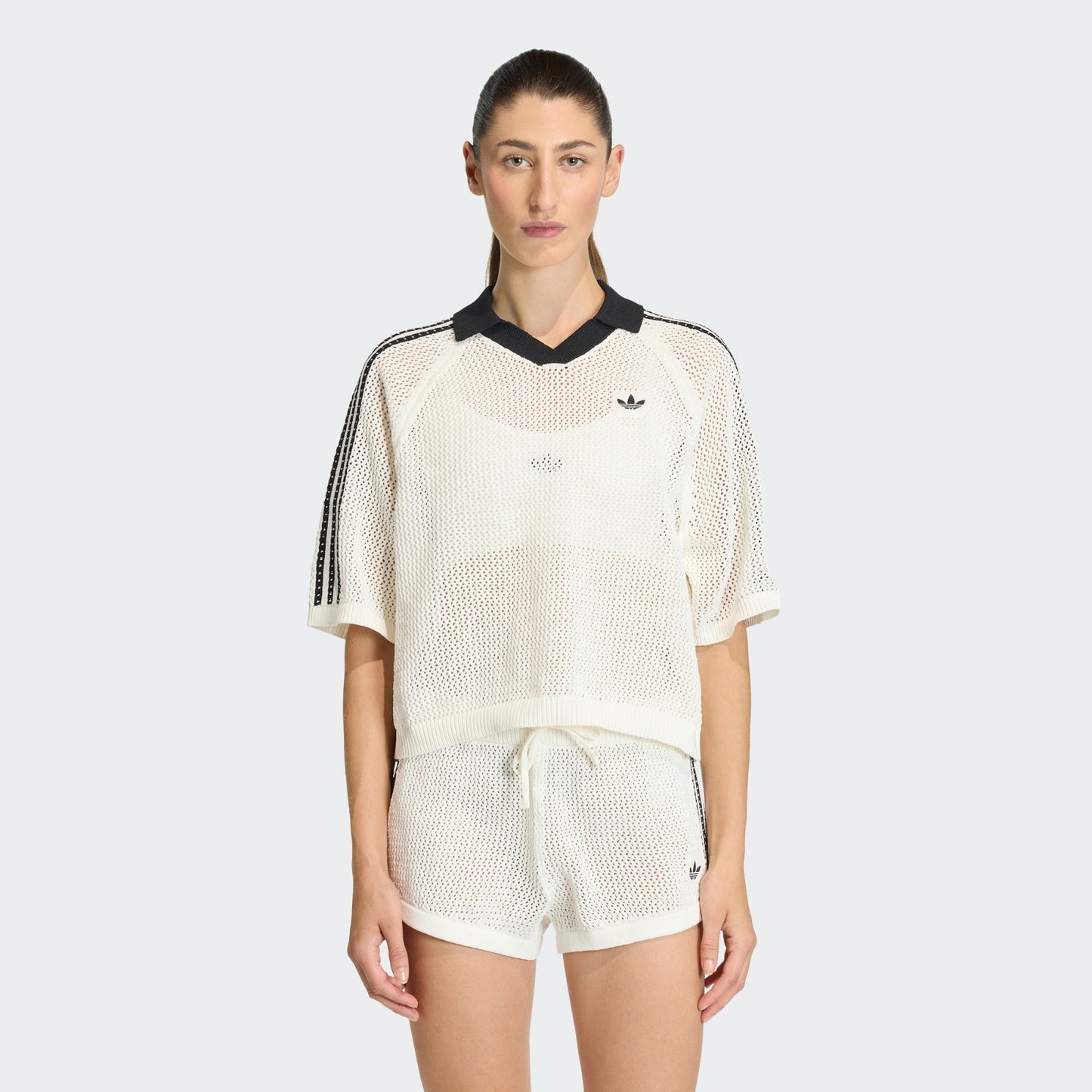 Women's Knitted Crochet Polo