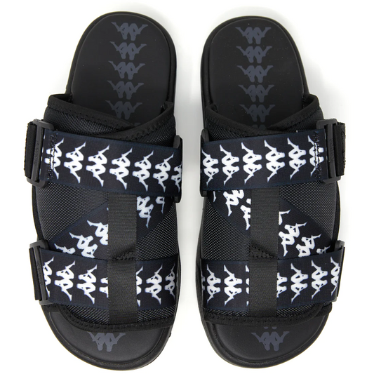 Kappa Unisex 222 Banda Mitel 1 Sandals - Black / White