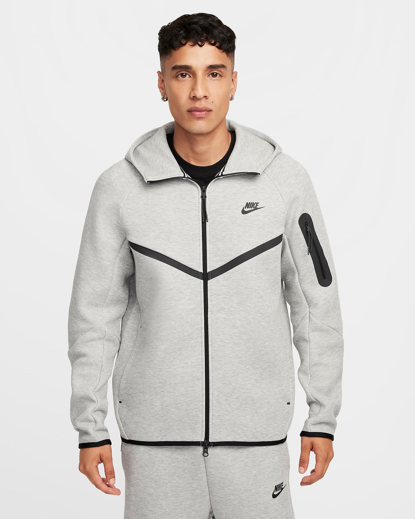 Nike Men's Tech Fleece Windrunner Full-Zip Jacket - Dark Grey Heather / Black