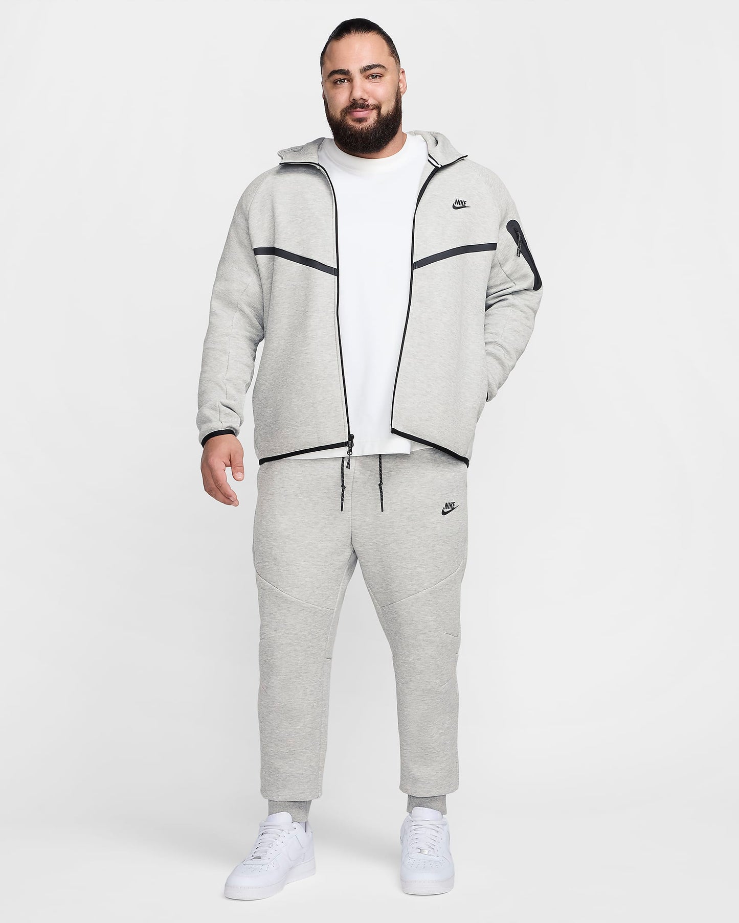 Nike Men's Tech Fleece Windrunner Full-Zip Jacket - Dark Grey Heather / Black