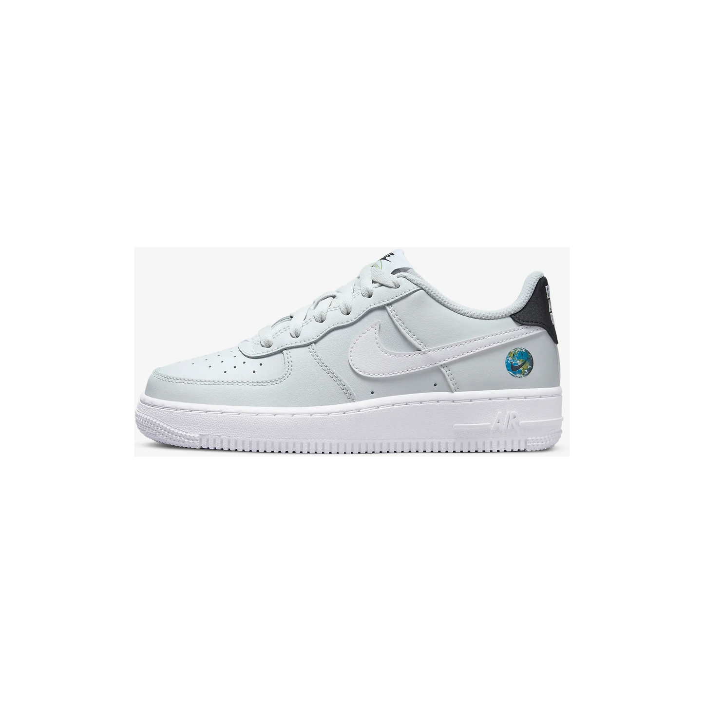 Nike Kids' Air Force 1 LV8 Shoes - Photon Dust / Black / Chlorophyll / White