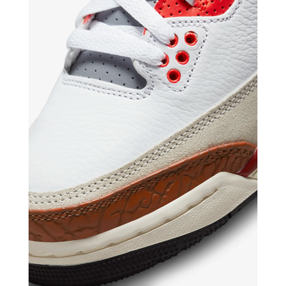 Nike Kids' Air Jordan 3 Retro SE Shoes - White / Mars Stone / Team Orange / Black