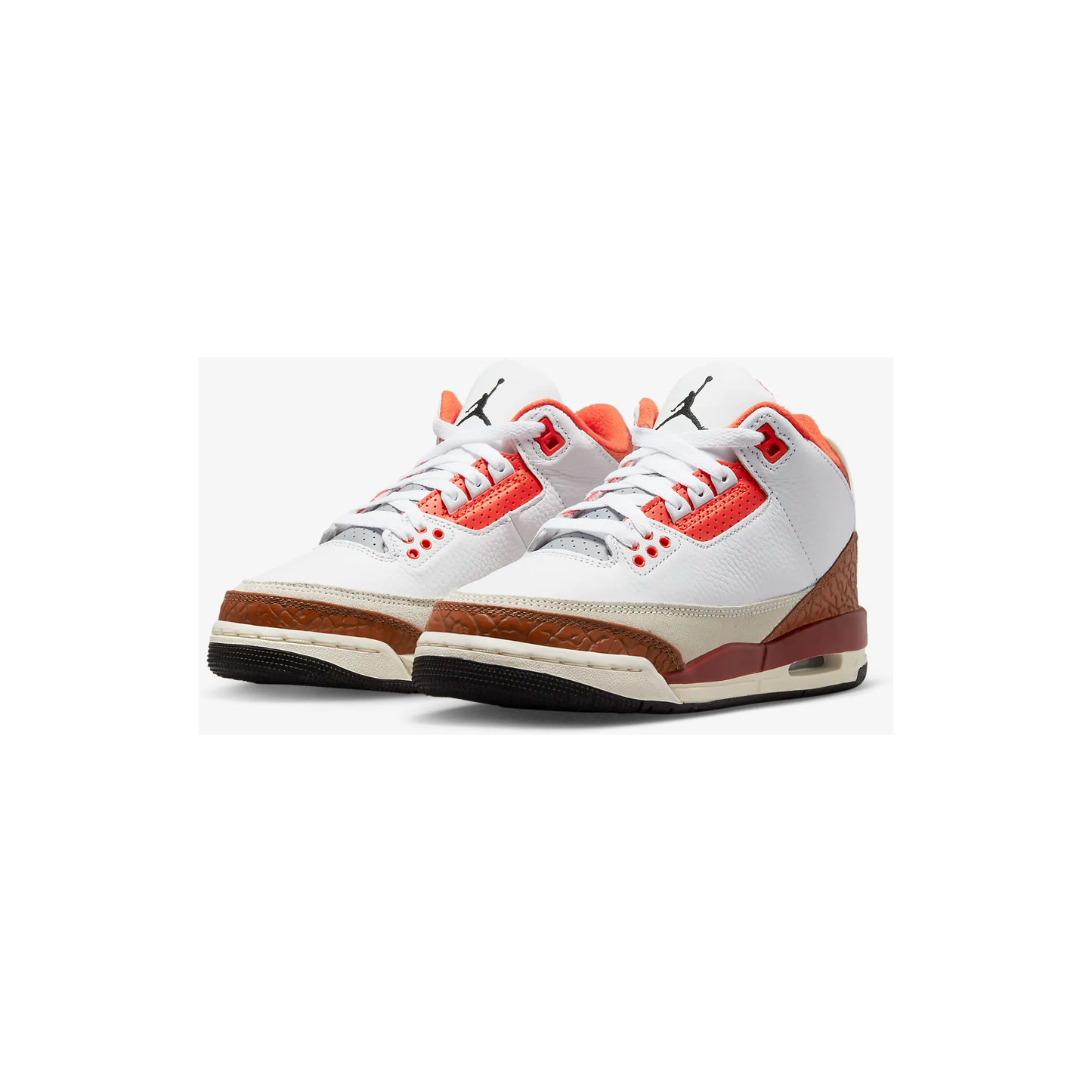 Nike Kids' Air Jordan 3 Retro SE Shoes - White / Mars Stone / Team Orange / Black