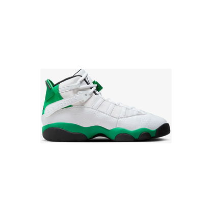 Kids' Jordan 6 Rings Shoes - White / Black / Lucky Green