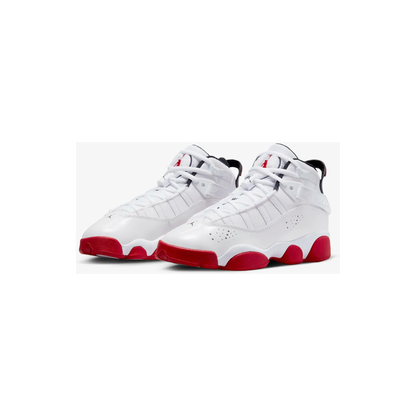 Kids' Jordan 6 Rings Shoes - White / Black / University Red