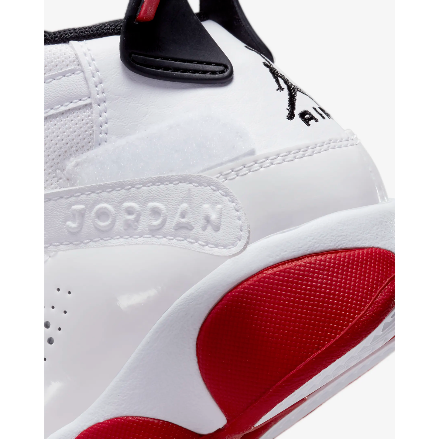 Kids' Jordan 6 Rings Shoes - White / Black / University Red