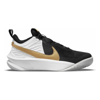 Nike Kids' Team Hustle D 10 Shoes - Black / White / Photon Dust / Metallic Gold