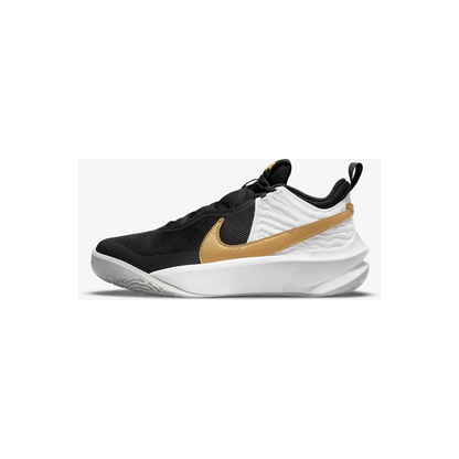 Nike Kids' Team Hustle D 10 Shoes - Black / White / Photon Dust / Metallic Gold