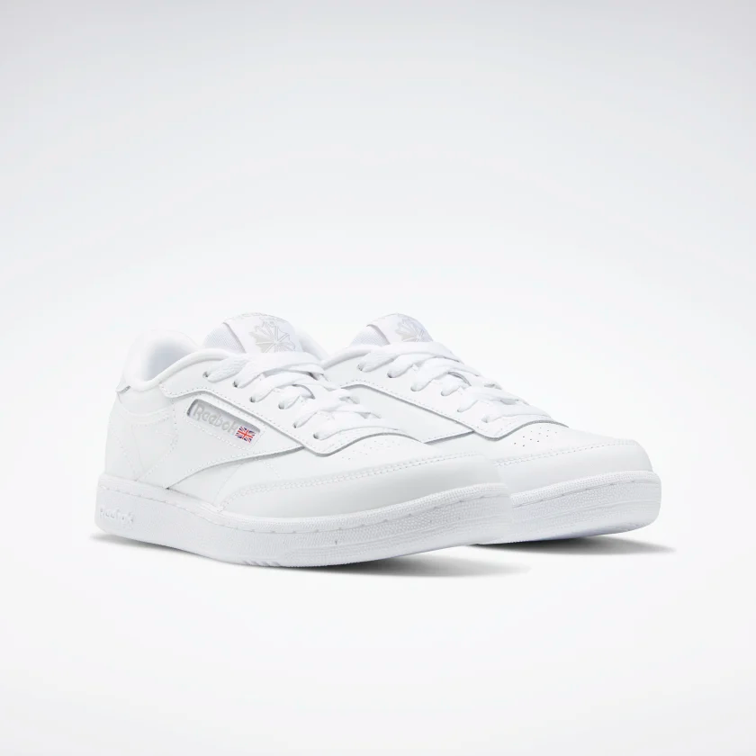 Reebok Kids' Club C Shoes - White / Sheer Grey