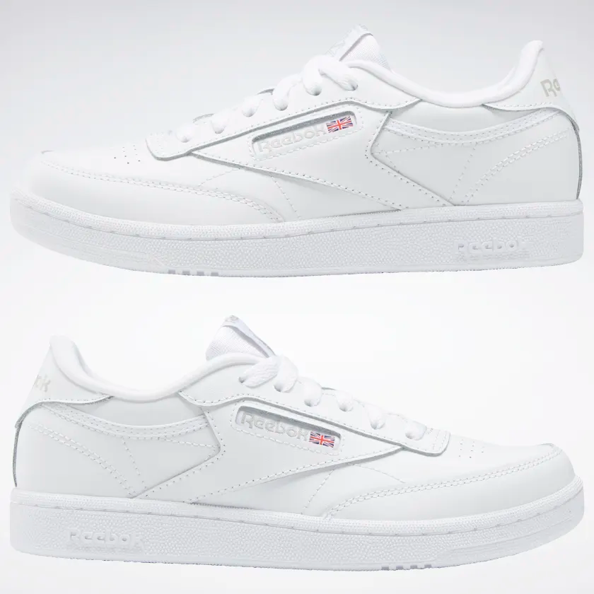 Reebok Kids' Club C Shoes - White / Sheer Grey