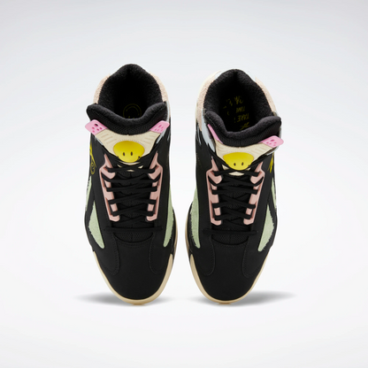 Reebok Men's Smiley Shaq Attaq Shoes - Core Black / Dreamy Blue / Stinger Yellow
