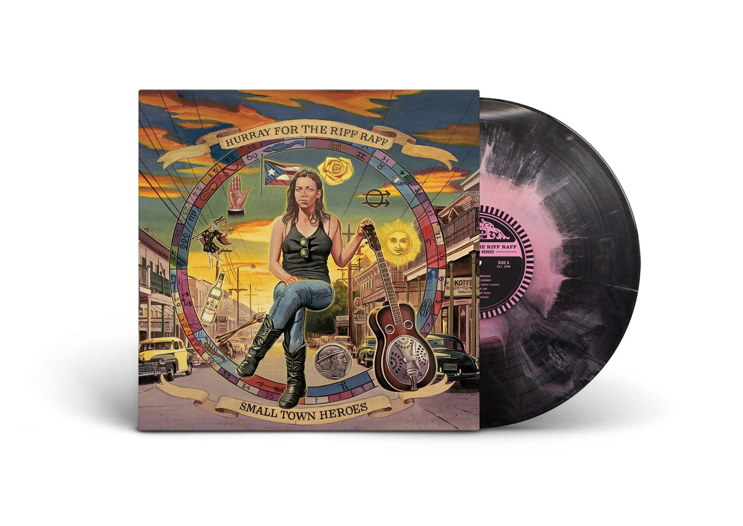Hurray For The Riff Raff- Small Town Heroes [Pink Acid Wash Vinyl]