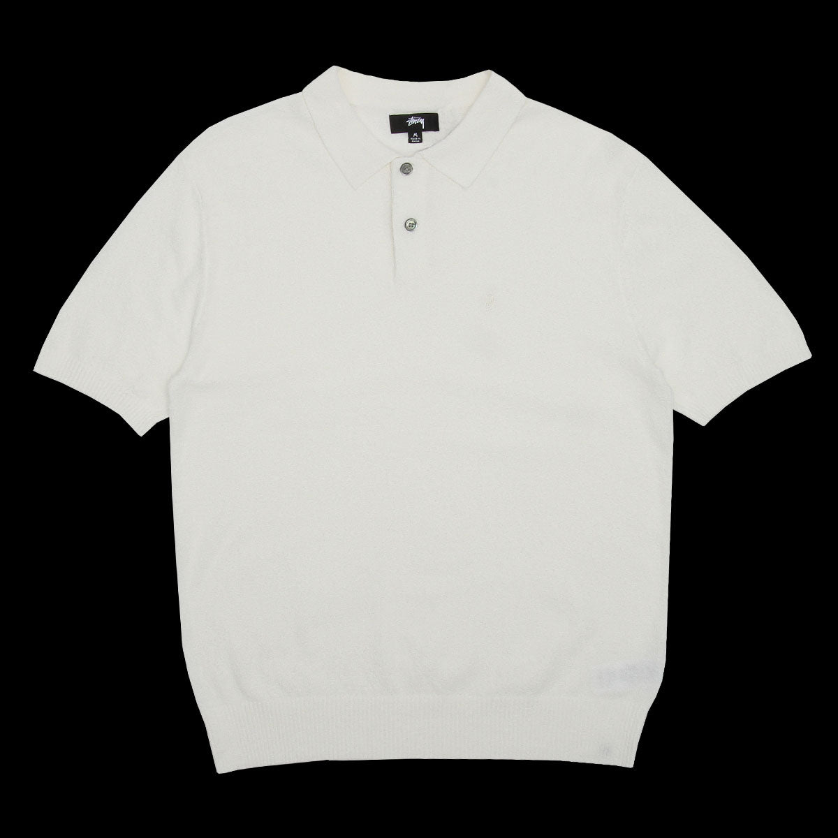 Textured S/S Polo Sweater