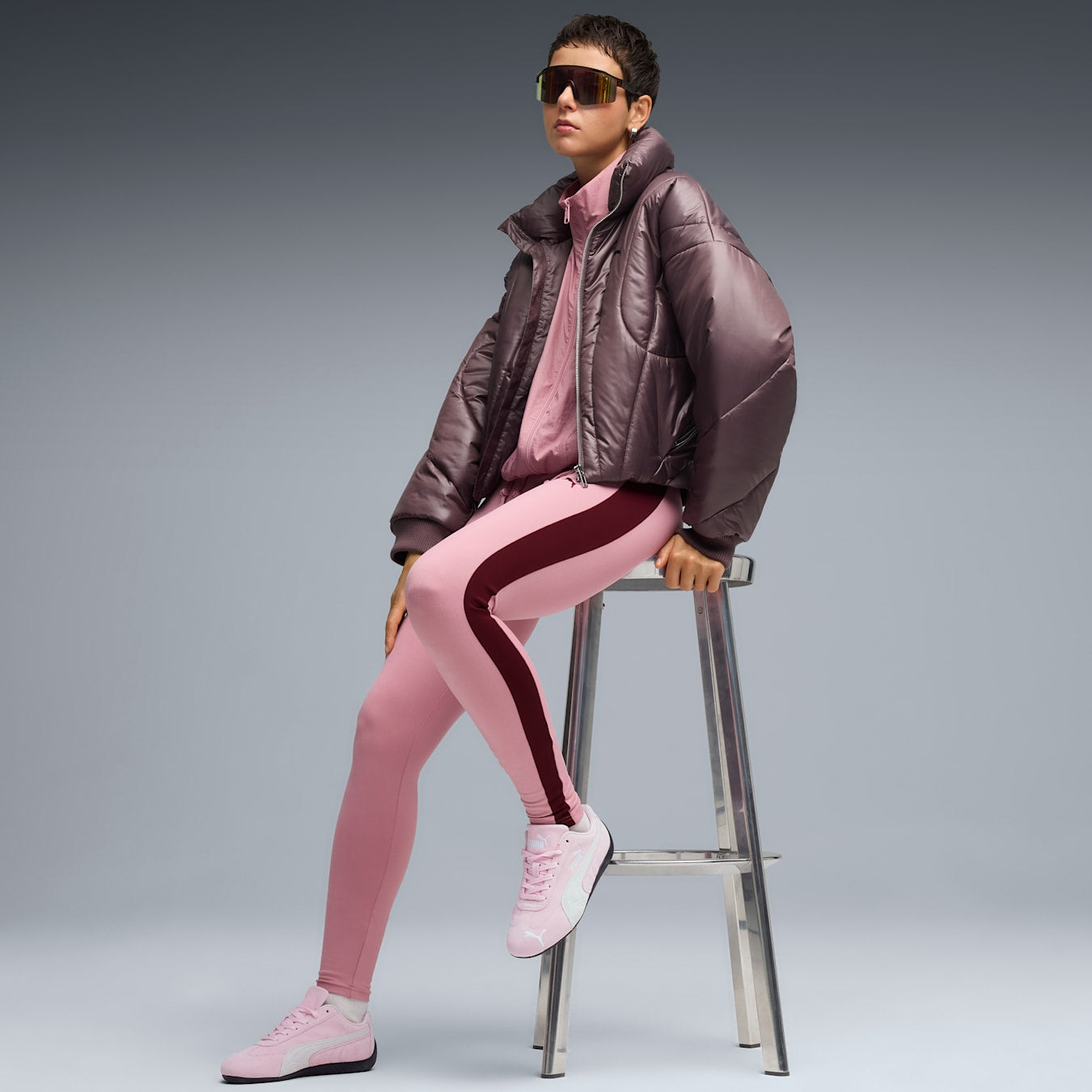 Puma Women's T7 Leggings - Poised Pink / Ruby Shimmer