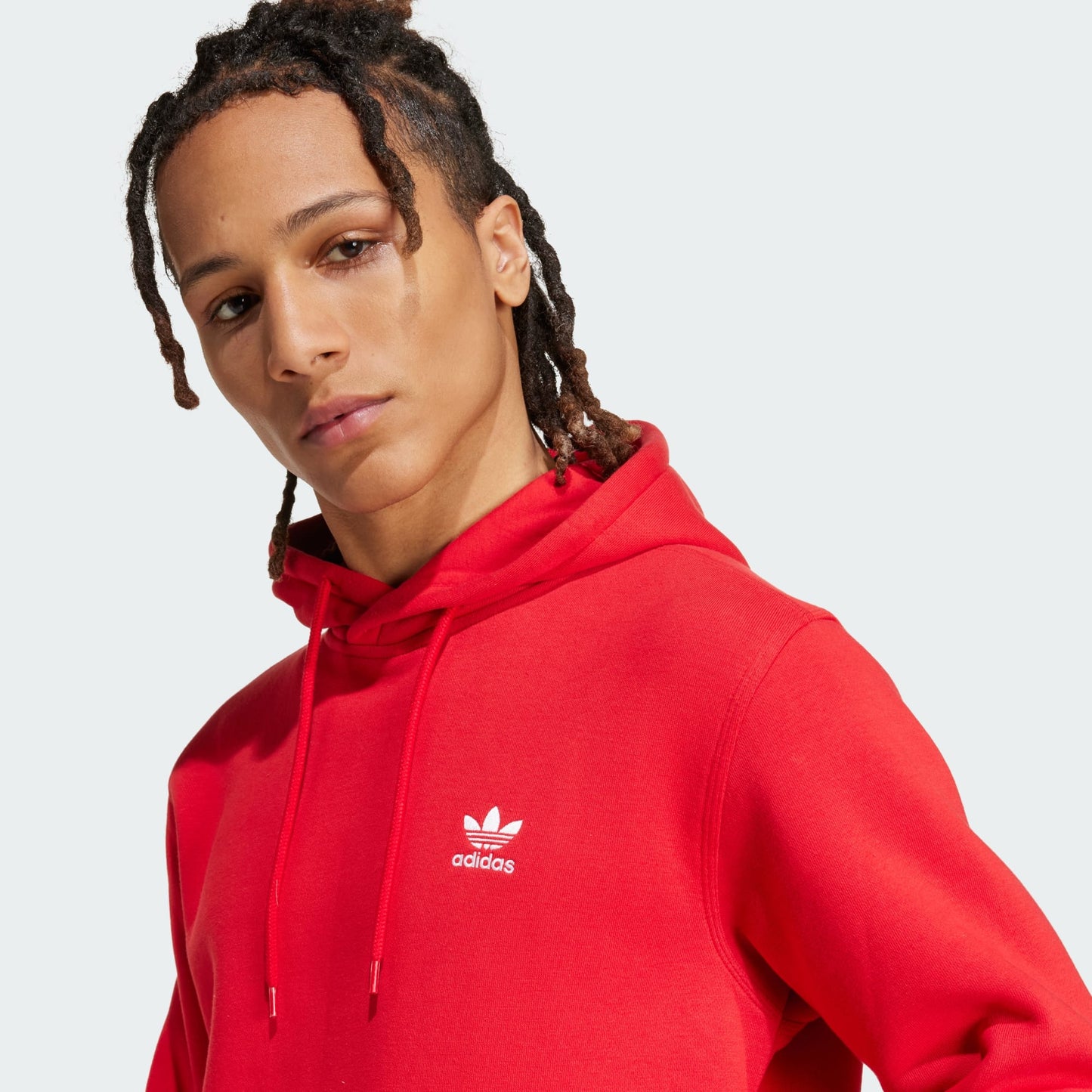 Adidas Men's Trefoil Essentials Hoodie Apparel - Red
